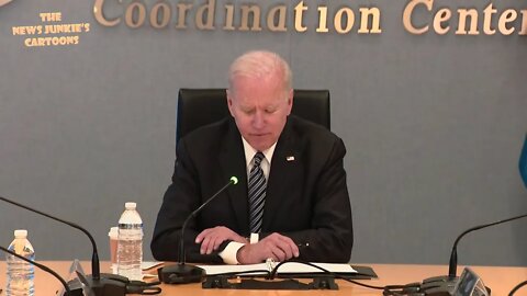 Biden gets confused reading his own notes.