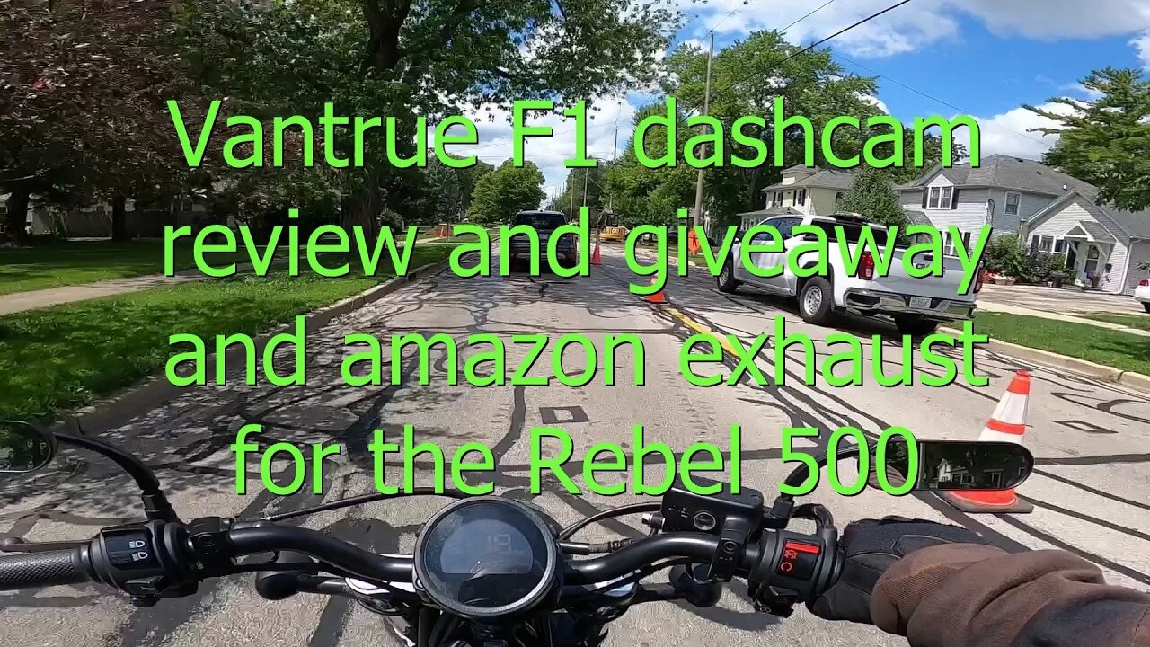 2023 Honda Rebel 500-Motovlog 016-Vantrue motorcycle dashcam giveaway and Amazon exhaust