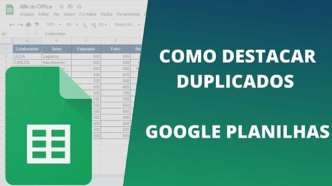 Como destacar duplicados no Google Planilhas