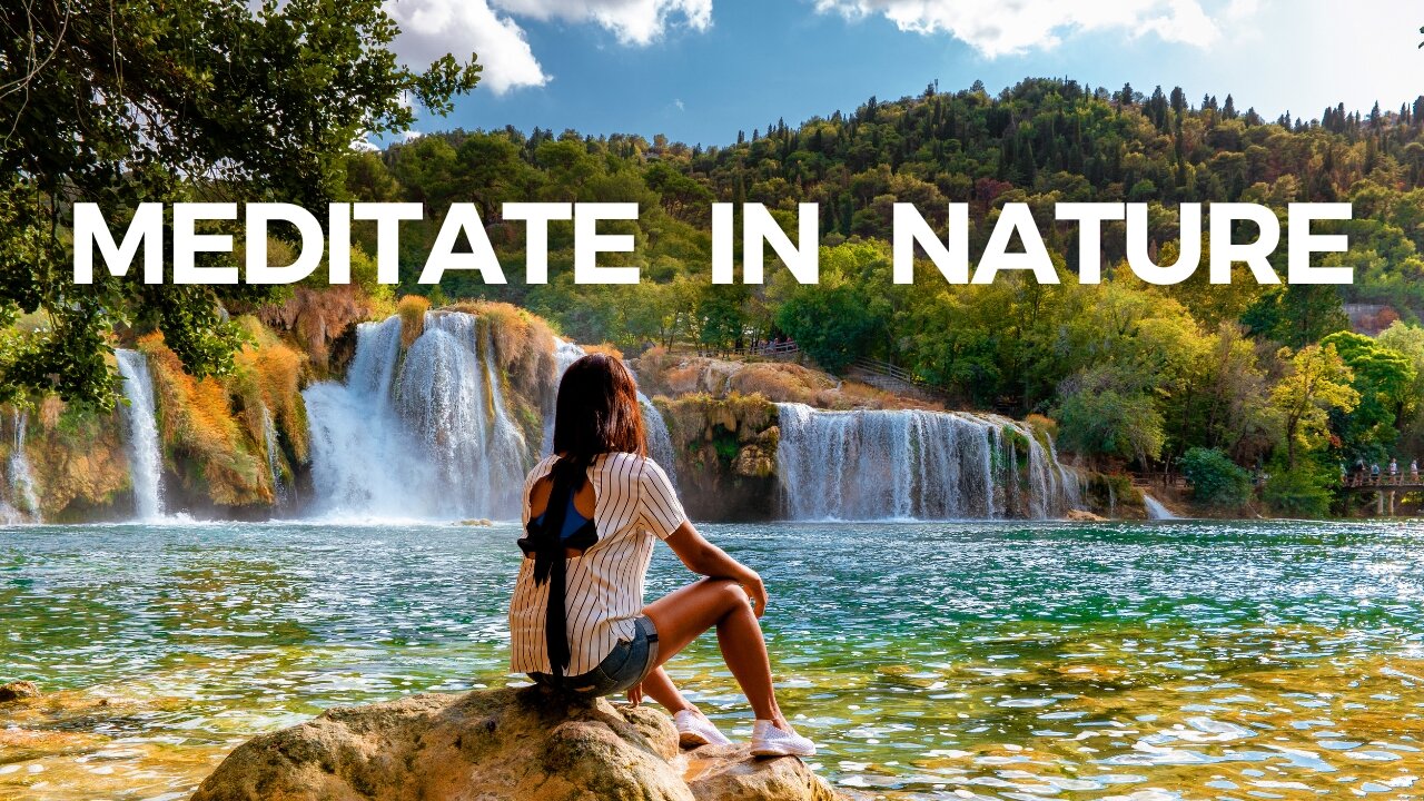 MEDITATE next to a Waterfall! (5 minute meditation to start your morning!)