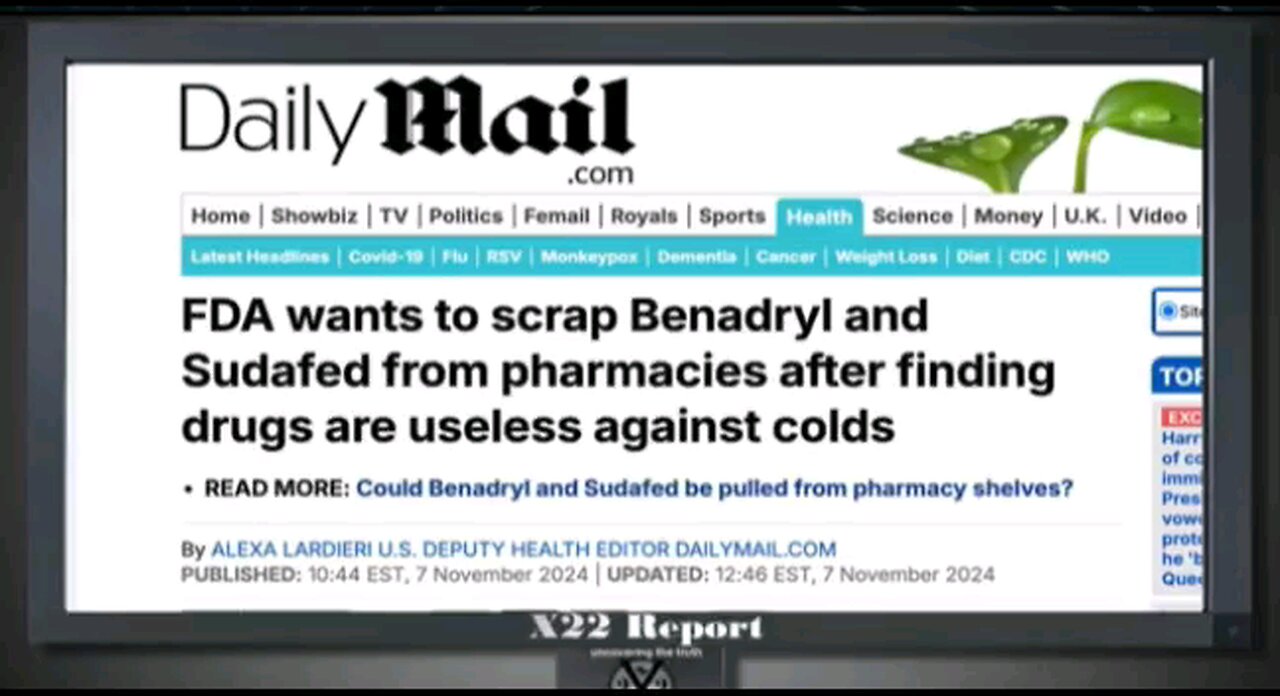 The FDA is pulling cold medicines.