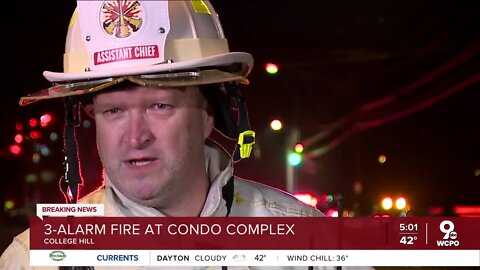 9 people hospitalized after condo fire