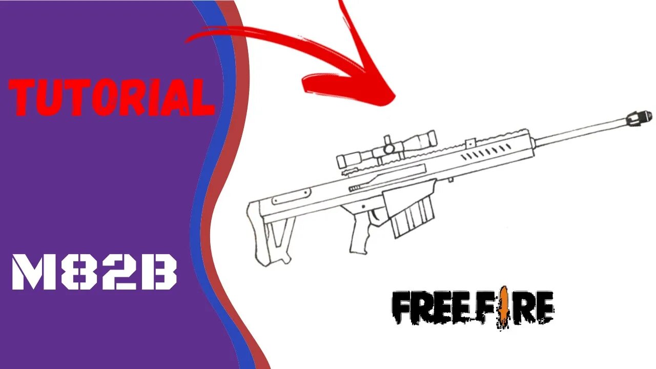 COMO DESENHAR A ARMA M82B DO FREE FIRE