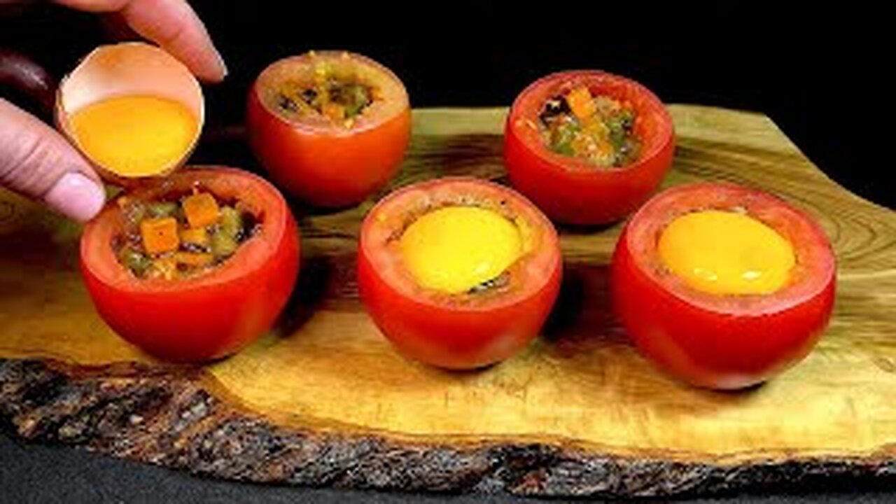 Just break an egg into a tomato and you'll be hooked! Delicious dinner