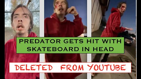 CC Unit Predator gets chased and hit in head with skateboard DELETED LIVE CATCH