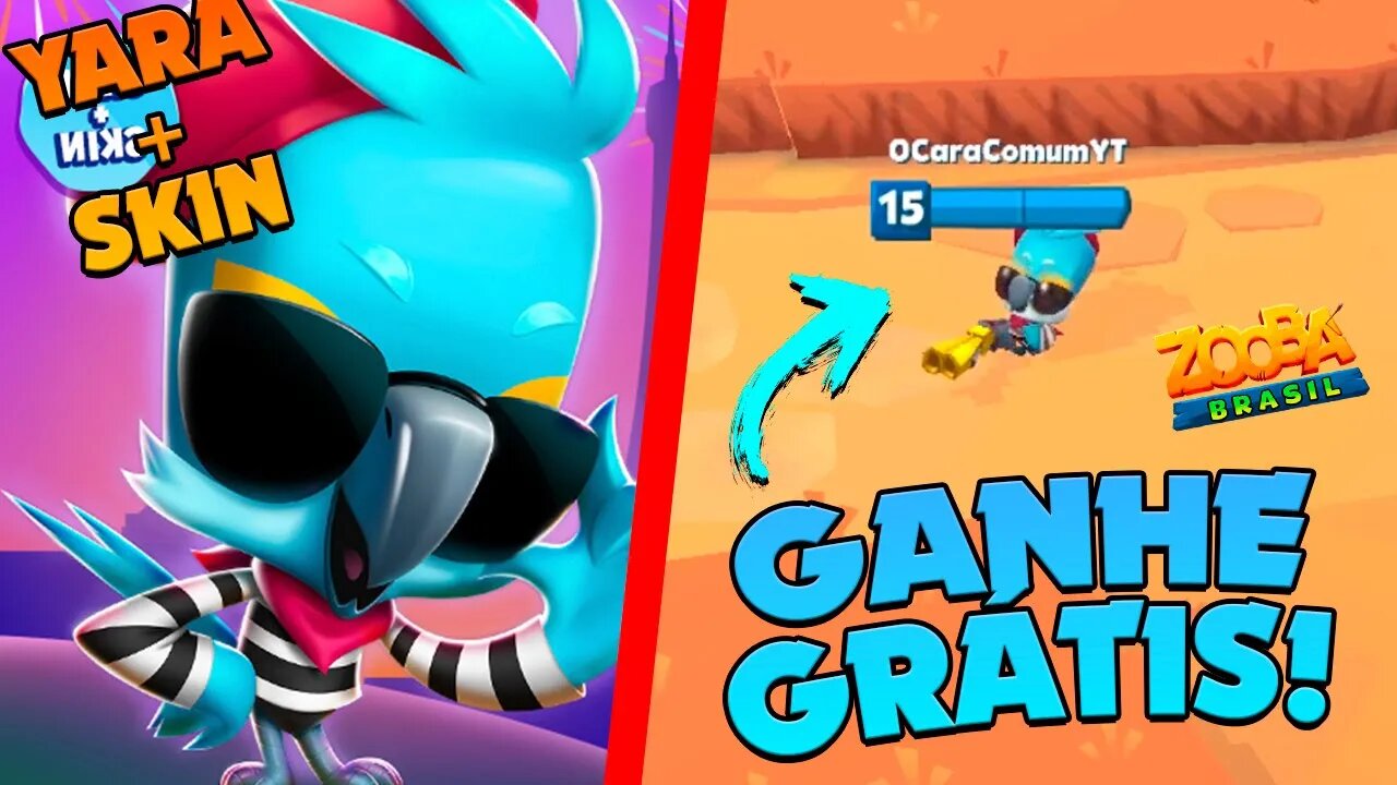 GANHE GRÁTIS | YARA + SKIN INTERCAMBISTA ZOOBA: Jogo de Batalha Animal