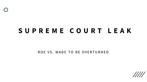 Supreme Court Leak: Roe vs. Wade To Be Overturned