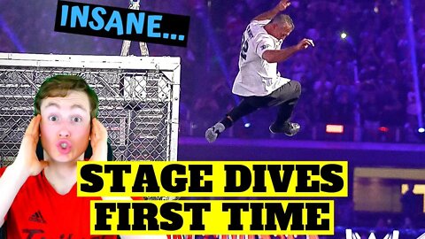 MMA FAN REACTS TO BIGGEST STAGE DIVES IN WWE