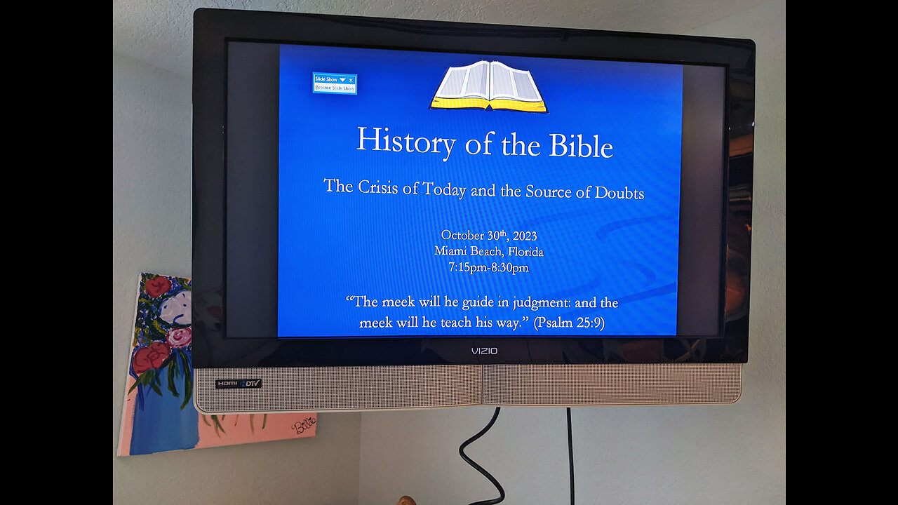 Bible History course, Class 1