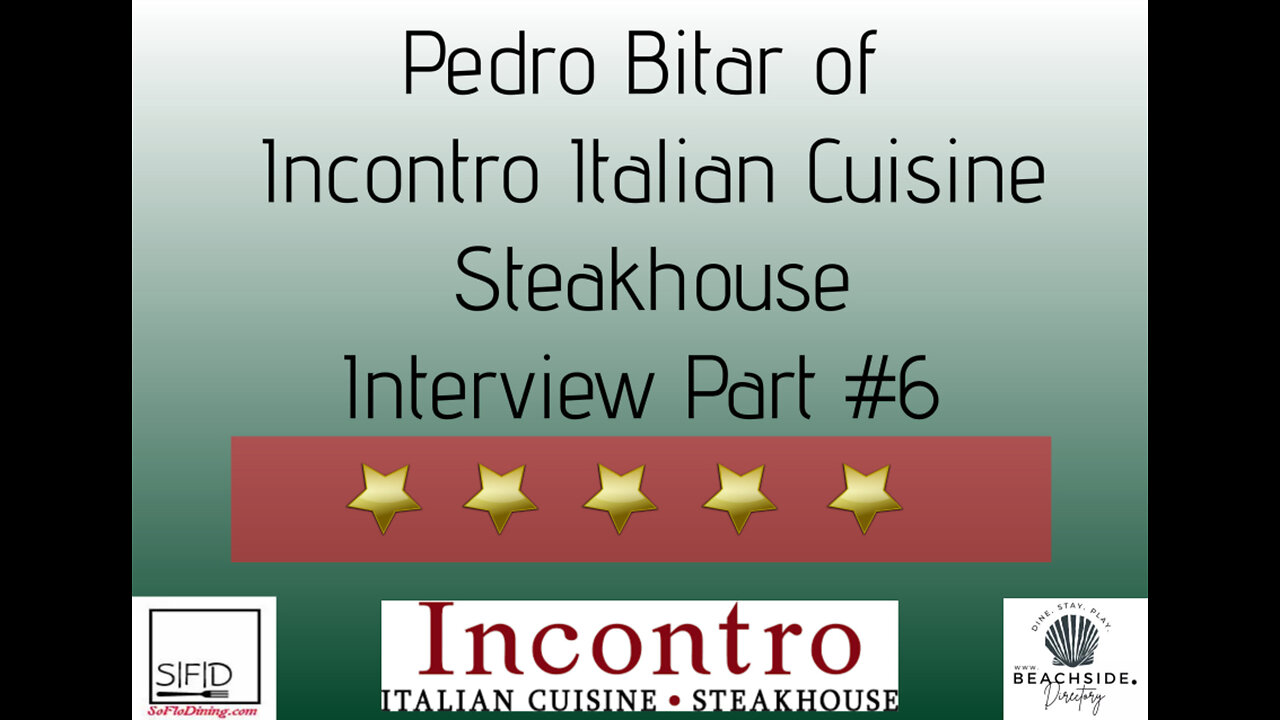 Who’s at The Chef’s Table with Chef Dan? Chef Dan Welcomes Pedro Bitar to The Chef's Table! Part VI