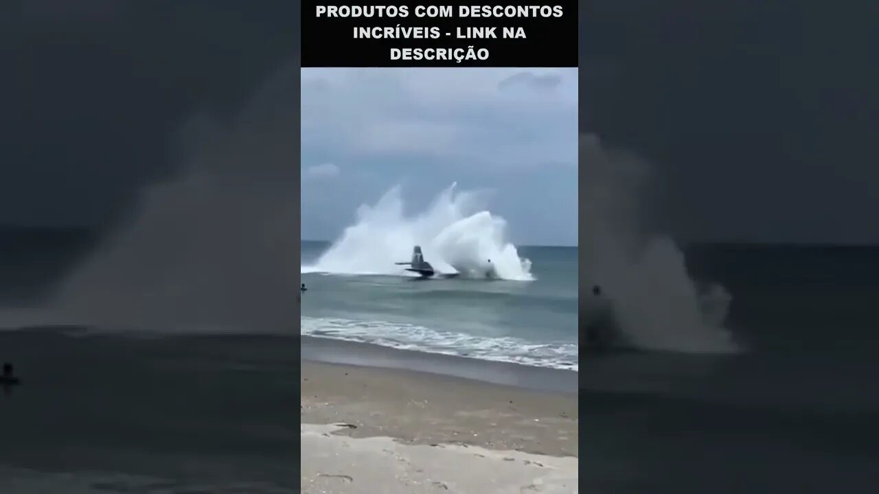 piloto faz pouso de emergência na praia