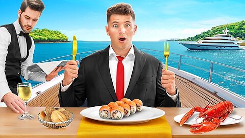 Eating on a $100,000,000 Yatch