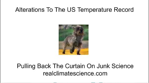Alterations To The US Temperature Record (Part One)