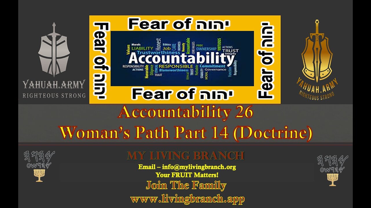 12-29-2023 Accountability 26 Woman's Path 14 (Doctrine)