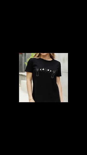 LUNAR PHASE GRAPHIC COTTON TEE