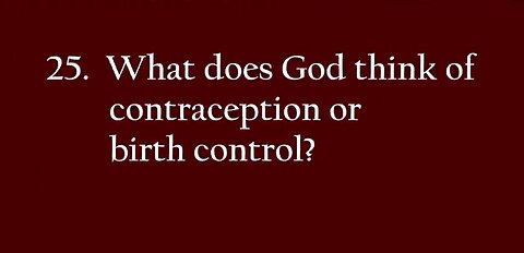 The Bible and Birth Control