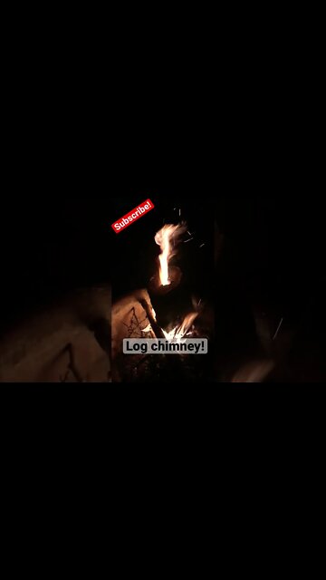 Epic Campfire! *Log Chimney*