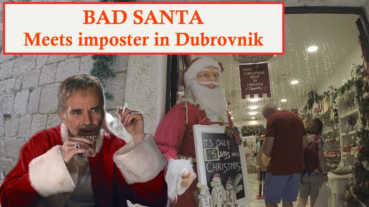 Bad Santa shenanigans in Dubrovnik Old Town