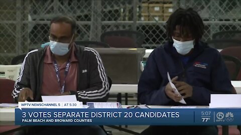 3 votes separate District 20 Democrat candidates