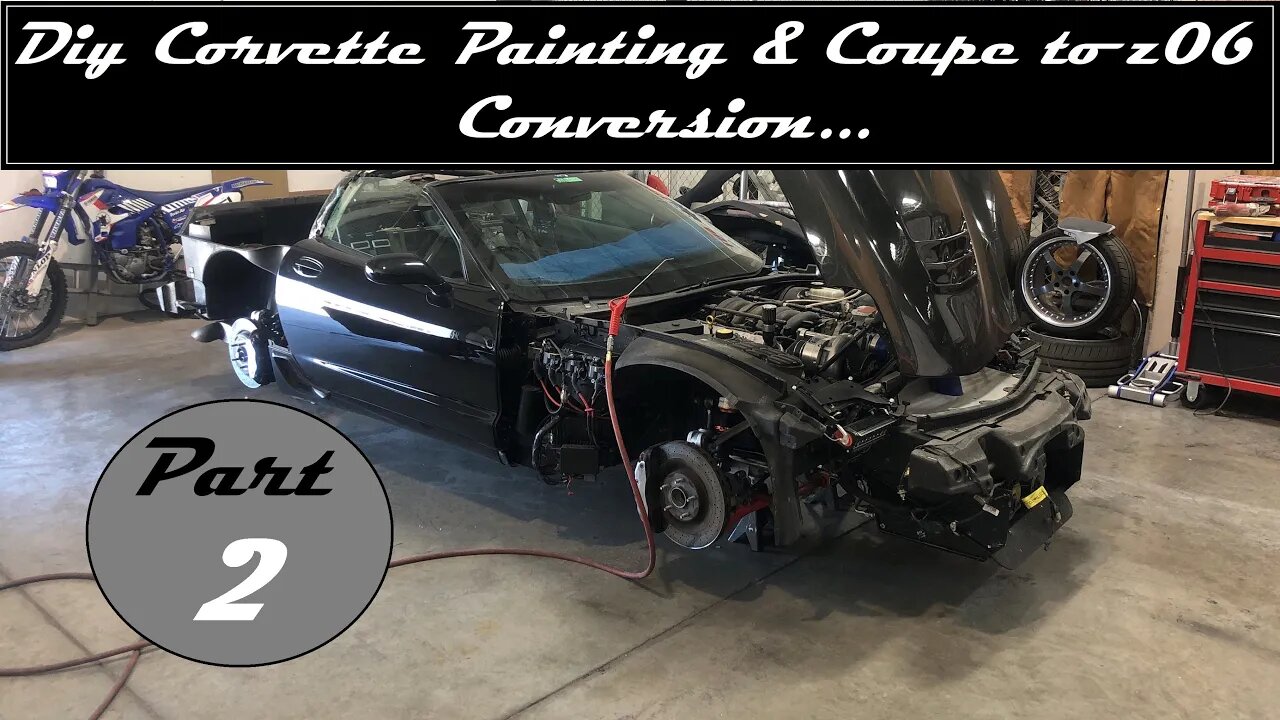 DIY C5 Corvette painting & converting a coupe to a Z06 Body Part 2