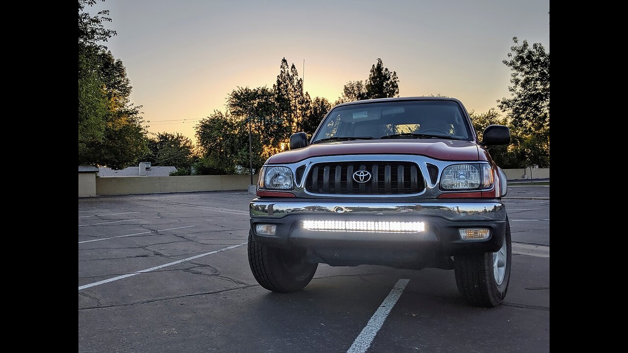 Hidden Light Bar On A First Gen Tacoma | Bumper removal!