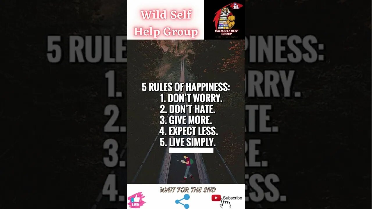 🔥5 rules of happiness🔥#shorts🔥#wildselfhelpgroup🔥16 June 2022🔥