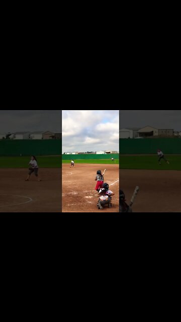 First at Bat with new team!!! [RBI Double] 🥎 #shorts #softball #fun