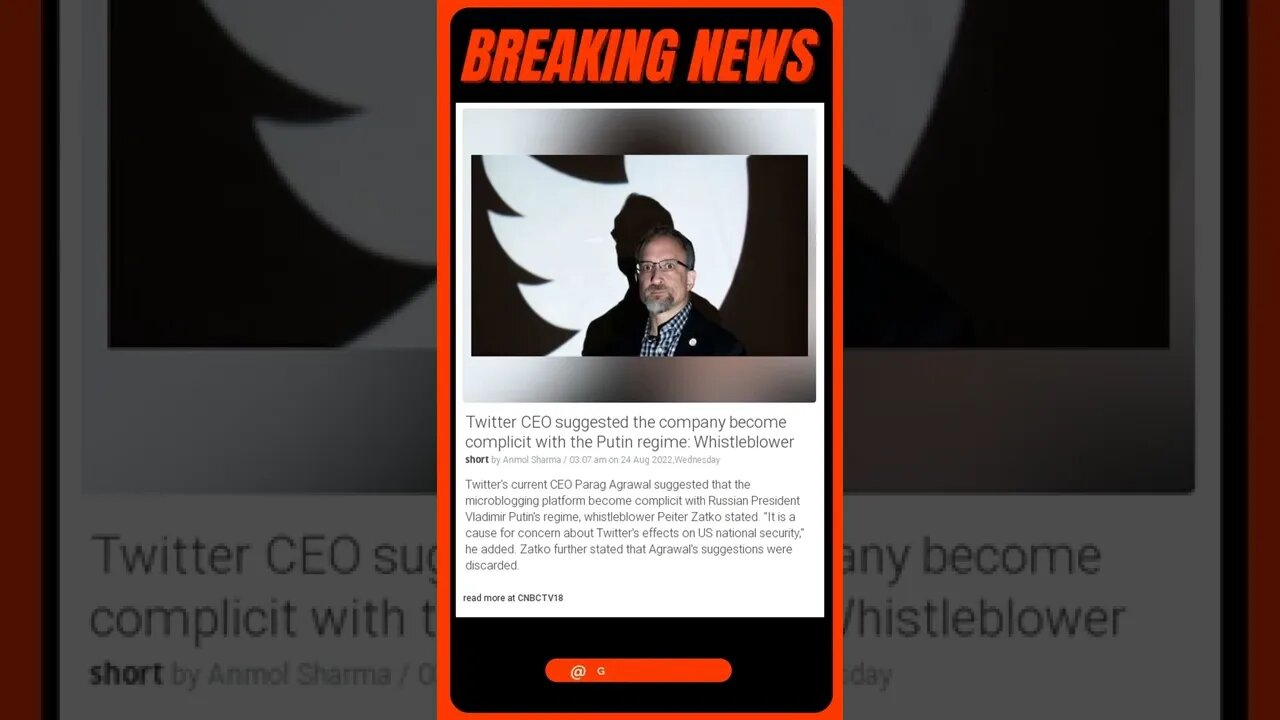 Breaking News: Twitter CEO suggested the company become complicit with the Putin regime #shorts