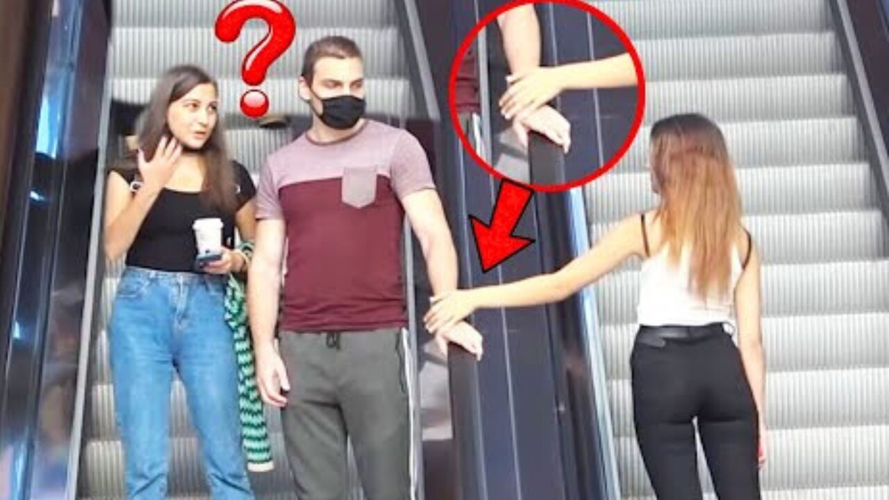 Touching Hands On Escalator Prank 2023 || Crazy Prank