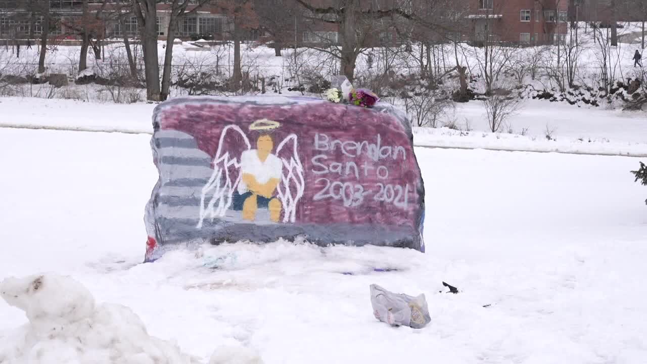 MSU students paint The Rock in Brendan Santo's honor