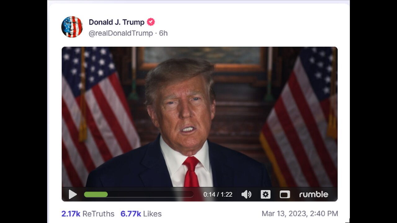 Donald J Trump TS post Mar 13, 2023, 2 40 PM
