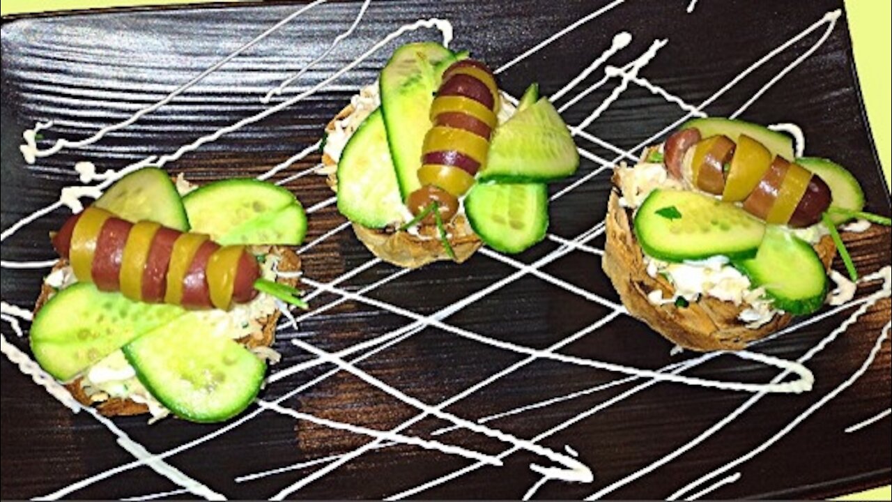 Salad snack on the holiday table