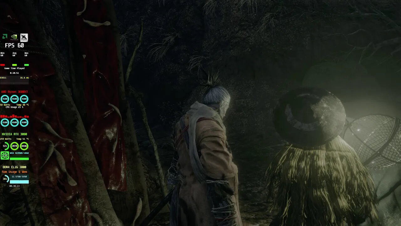 SEKIRO SHADOWS DIE TWICE AMD 3600XT 4600Mhz RTX 3080