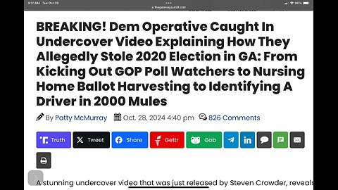 Dem Operative Caught In Undercover Video Explaining How They Allegedly Stole 2020 Election in GA: