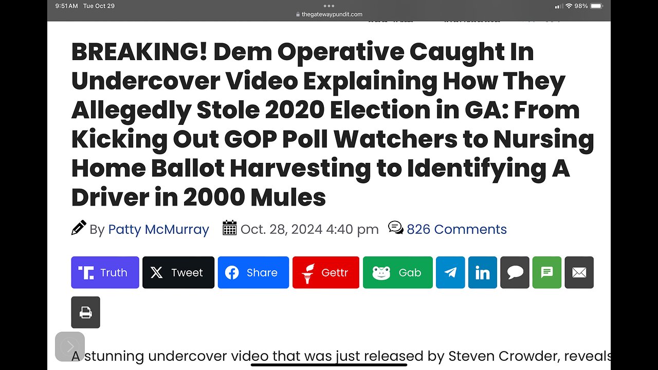 Dem Operative Caught In Undercover Video Explaining How They Allegedly Stole 2020 Election in GA: