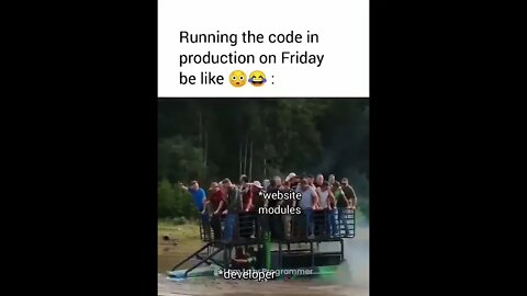 Who is running the code in production today?😂