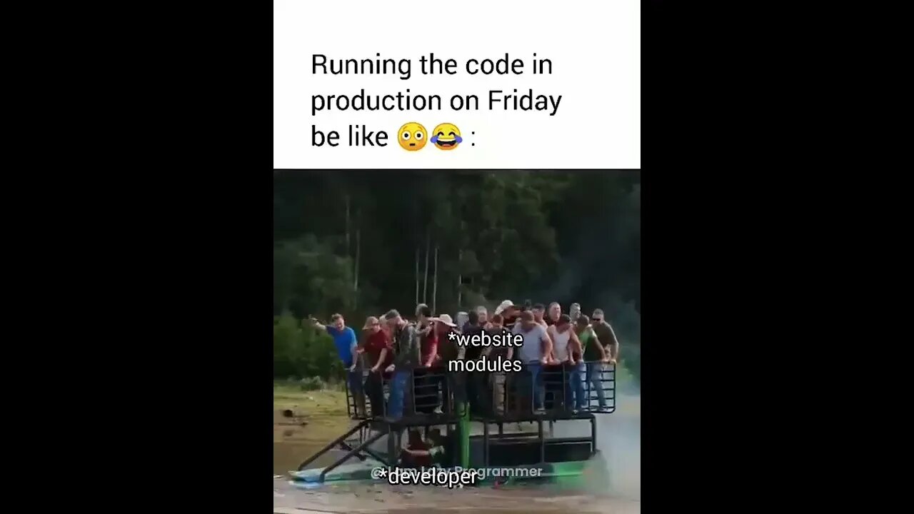 Who is running the code in production today?😂