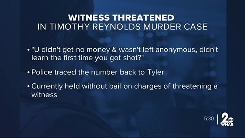 Woman accused of intimidating Timothy Reynolds murder witness