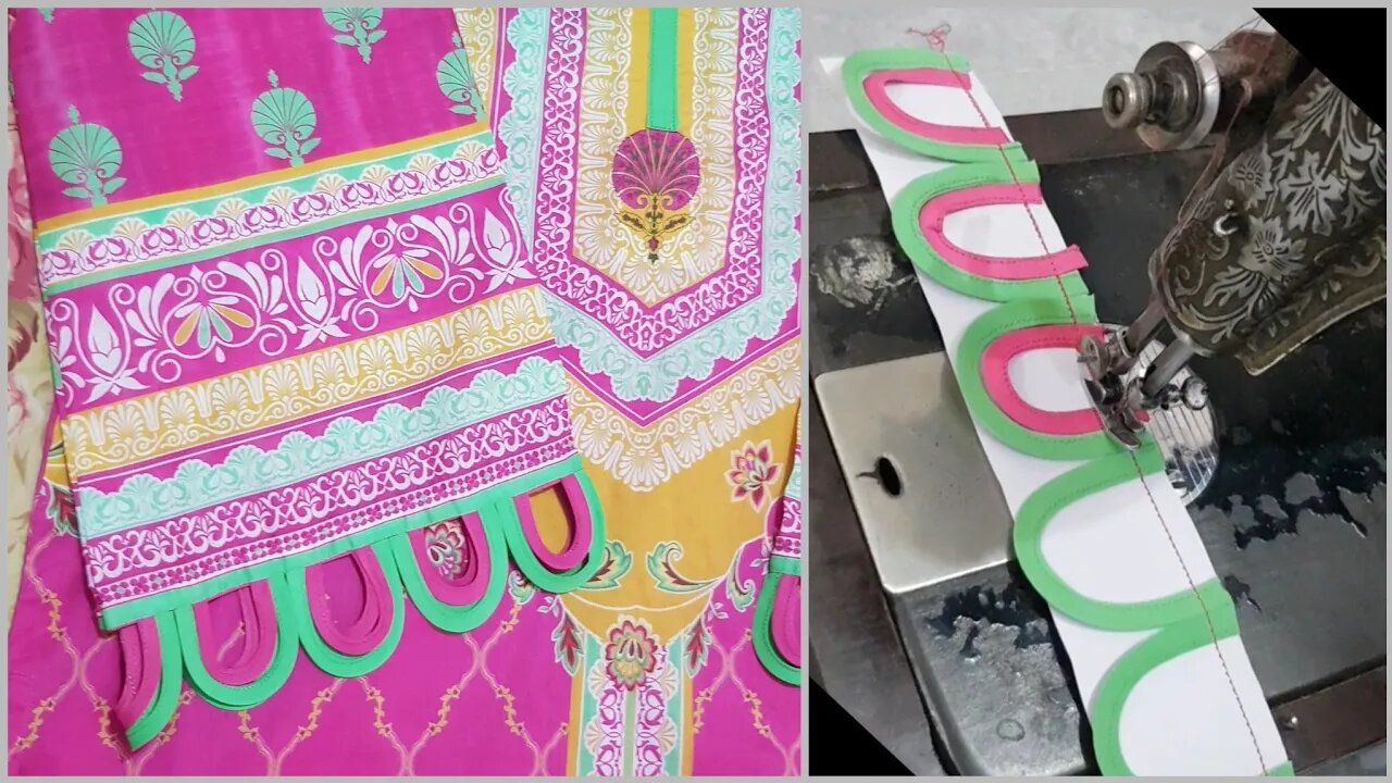 Stylish fabric lace design tutorial.