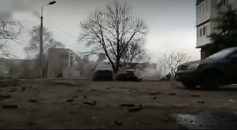 Archived footage, Ukrainian militants under heavy fire of the Wagner PMC in Bakhmut