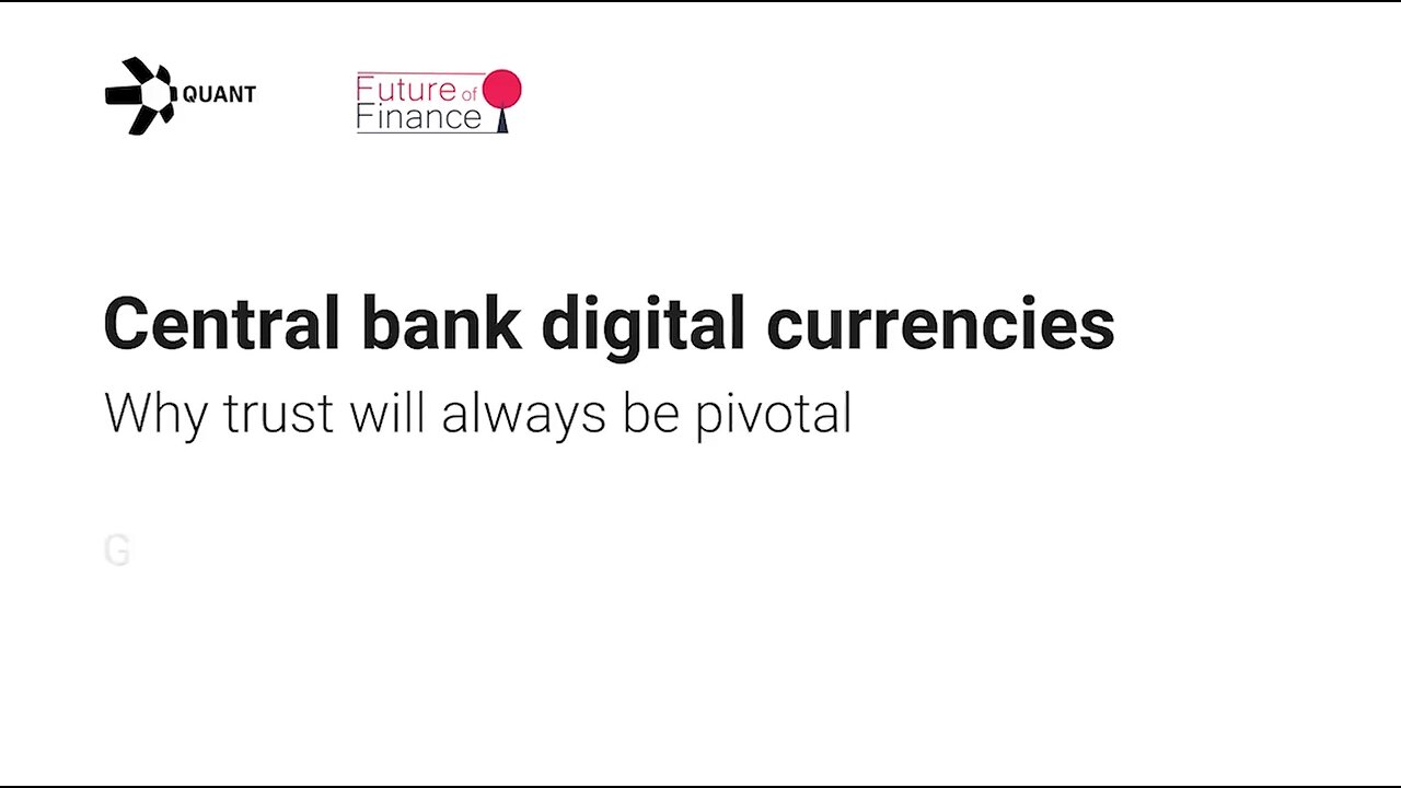 CBDC | "This Is a New Form of Money." + "Money Is Evolving from a Very Binary to a Very Complicated & Intelligent Thing We Call Smart Money." - Gilbert Verdian (Quant.Network)