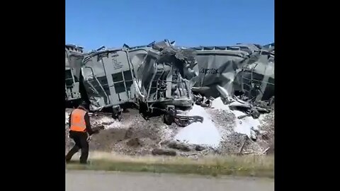 Canadian freight train derailed with 43 cars carrying desperately-needed fertilizer