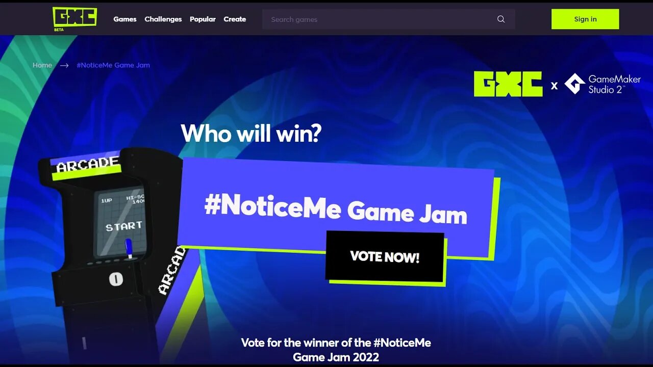 Let's Play & Judge The #NoticeMe Game Jam Arcade Contestants