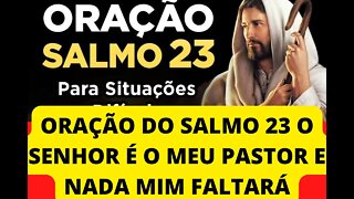 ORAÇÃO SALMO 23,PARA SITUAÇÕES DIFÍCEIS, O SENHOR É O MEU PASTOR E NADA MIM FALTARÁ