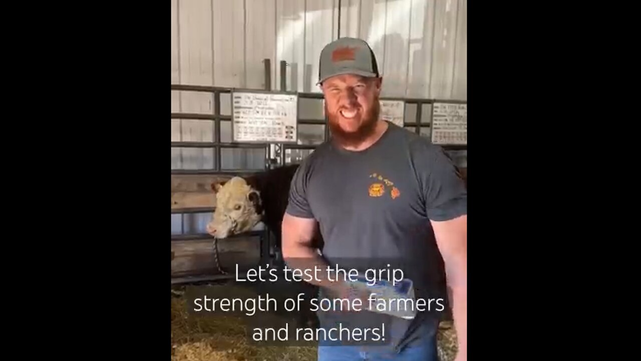 Testing grip strength of farmers & ranchers