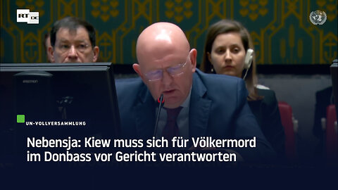 Nebensja: Kiew muss sich für Völkermord im Donbass vor Gericht verantworten