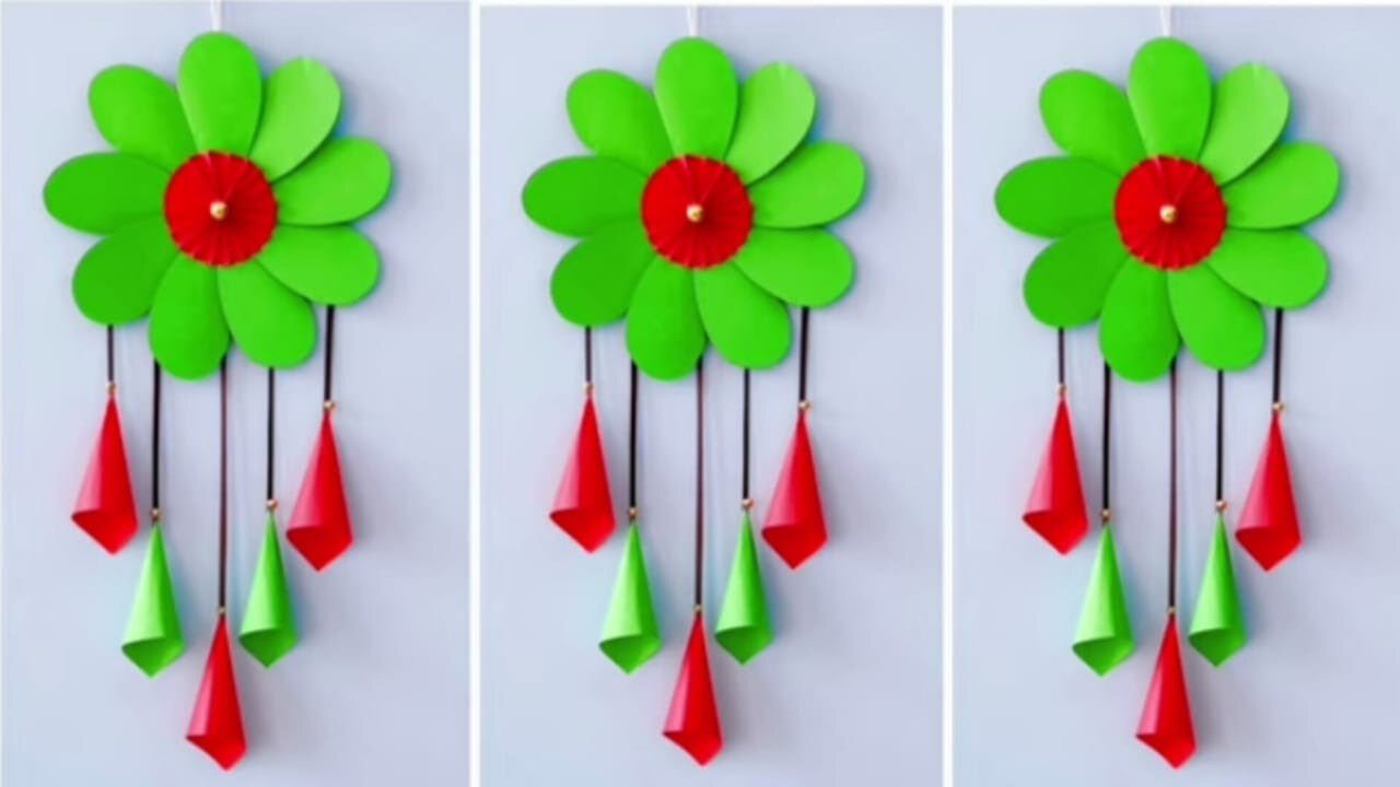 Quick Paper Craft For Homemade / Unique Flower Wall Hanging / Paper Wallmate / Paper craft Idea/ DIY