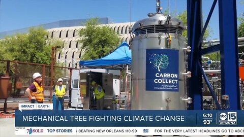 Mechanical trees capture CO2 at ASU Tempe campus