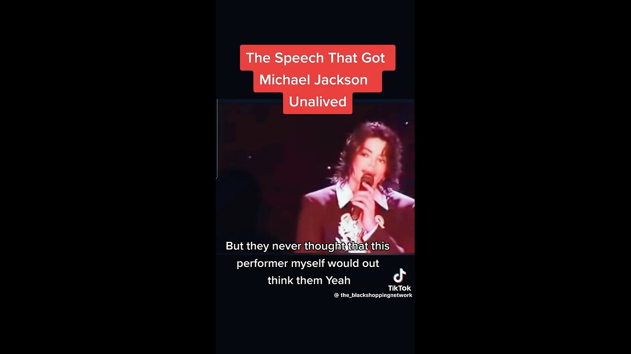 The Speech That Got Michael Jackson unAlived!