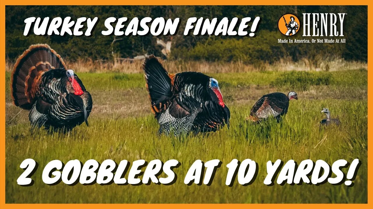 2 GOBBLERS AT 10 YARDS! #HUNTWITHAHENRY